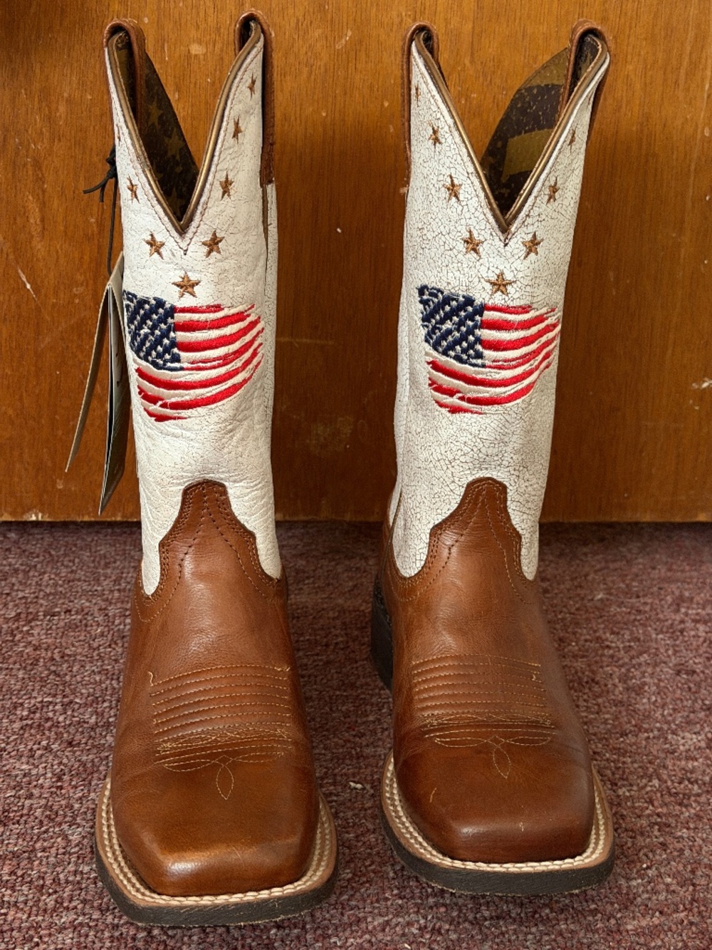 Ariat - Brown/White Leather boots 6.5